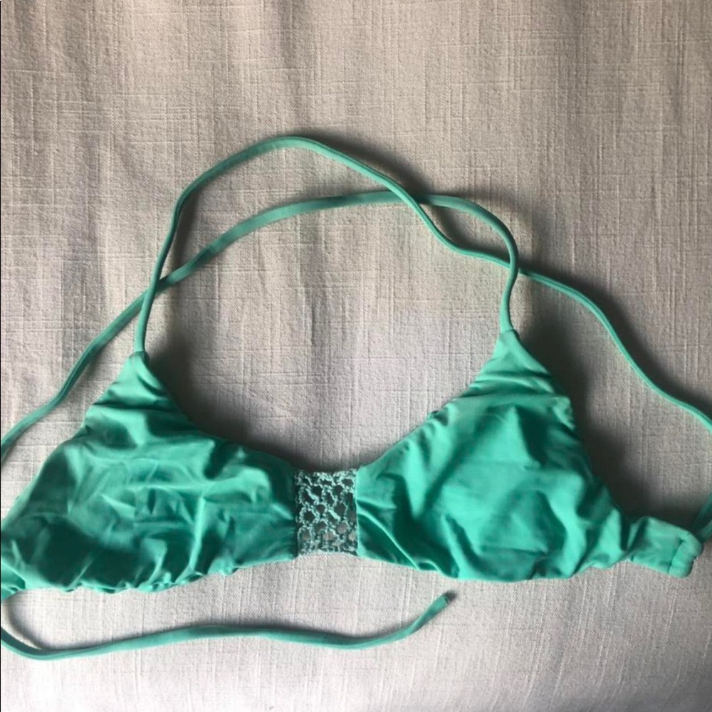 Teal Posh Pua Bikini Top
